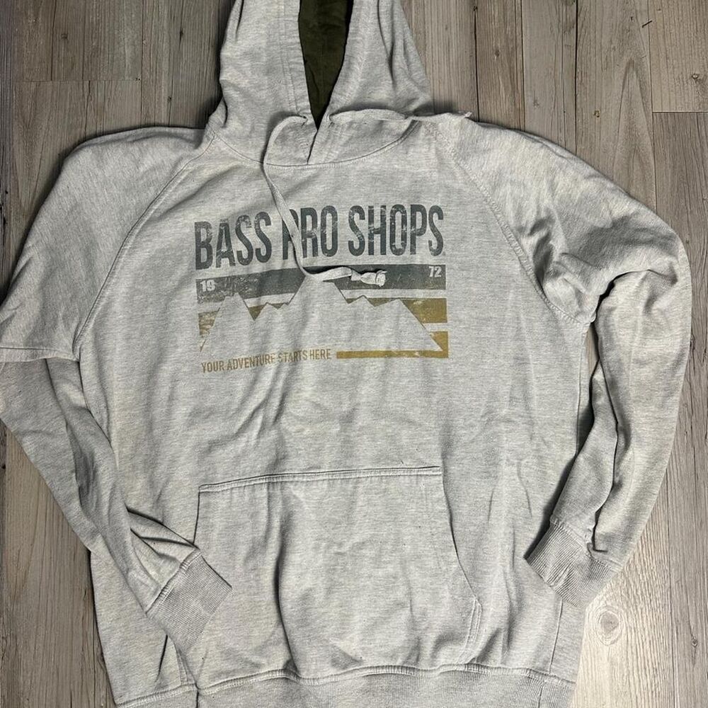Bass-pro-shops Men's Grey Hoodie